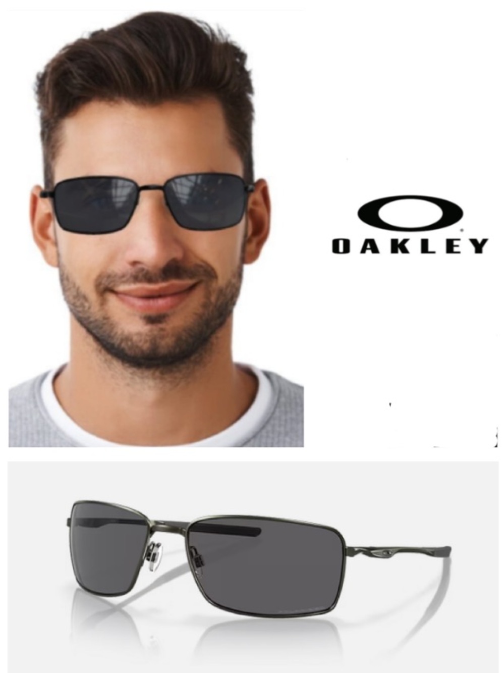 Oakley Polarized OO4059-04 Square Wire sunglasses gunmetal/grey